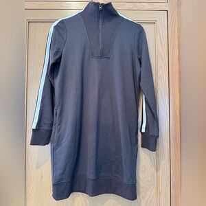 Athleta Circa Track Dress Long Sleeve Zipper Collar Stiping Detail Arm / small